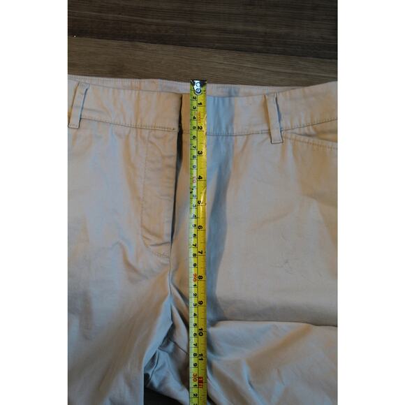 Talbots Perfect Crop Pants Beige Khaki Stretch Hook-and-Bar Closure Women Size 8 - Picture 5 of 6